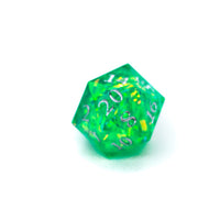 Red/Blue/Green/Purple Sharp Edge Resin d20 w/ Shimmer Insert