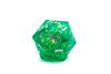 Red/Blue/Green/Purple Sharp Edge Resin d20 w/ Shimmer Insert