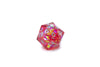 Red/Blue/Green/Purple Sharp Edge Resin d20 w/ Shimmer Insert