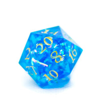 Red/Blue/Green/Purple Sharp Edge Resin d20 w/ Shimmer Insert