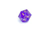 Red/Blue/Green/Purple Sharp Edge Resin d20 w/ Shimmer Insert