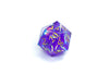 Red/Blue/Green/Purple Sharp Edge Resin d20 w/ Shimmer Insert