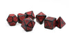 Dragon Red Distressed Ancient 7-Dice Set Black w/Red Dnd Dice