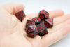 Dragon Red Distressed Ancient 7-Dice Set Black w/Red Dnd Dice