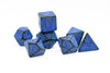 Blaster Blue Distressed Ancient 7-Dice Set Black w/Blue Dnd Dice