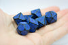 Blaster Blue Distressed Ancient 7-Dice Set Black w/Blue Dnd Dice