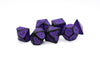 Grape Purple Distressed Ancient 7-Dice Set Black w/Purple Dnd Dice