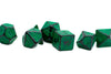 Grass Green Distressed Ancient 7-Dice Set Black w/Green Dnd Dice
