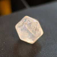 The Time Walker | Clear Glitter Single d20 w/No-Ink DYI Die