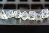 The Time Walker | Clear Glitter 7-Dice Set RPG Dice Set w/Black