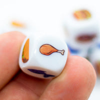Food Dice d6 | Decide What to Eat Dice 6-Sided 16mm Foodie Dice