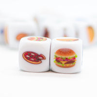 Food Dice d6 | Decide What to Eat Dice 6-Sided 16mm Foodie Dice