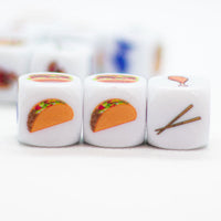 Food Dice d6 | Decide What to Eat Dice 6-Sided 16mm Foodie Dice