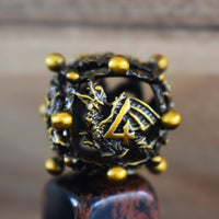 Orb of the Dragon Hollow Metal Dice Set - Gold