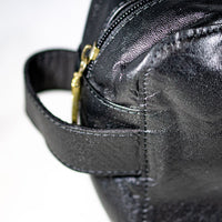 "Traveler" Leather Dice Bag / Purse (Black)