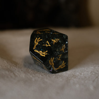 Wendigo Shattered Glass Dice Set – 7-Piece Polyhedral RPG Dice