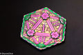 Rainbow d2 Coin Shaped like d20 w/ Purple Tint (V1)