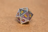 Single d20/d6 Forged in Frost (Resin Dice Encased in Metal) Permafrost/Purple/Opal/Dragon