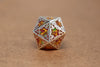 Single d20/d6 Forged in Frost (Resin Dice Encased in Metal) Permafrost/Purple/Opal/Dragon