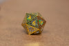 Single d20/d6 Forged in Frost (Resin Dice Encased in Metal) Permafrost/Purple/Opal/Dragon