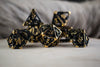 Legends of Valhalla - Matte Black and Gold Hollow Metal Dice Set