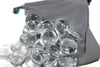 Clear Glass Stones Off-Sized Bagged (approx 25) Glass Gaming