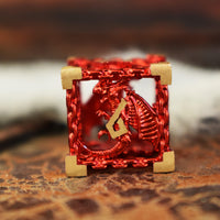 Dragon's Lair Hollow Metal Dice Set - Red