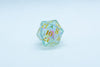 Seafoam Sharp Edge Resin d6/d20 -Dice (Seafoam w/Gold Numbers) [subtle imperfection]