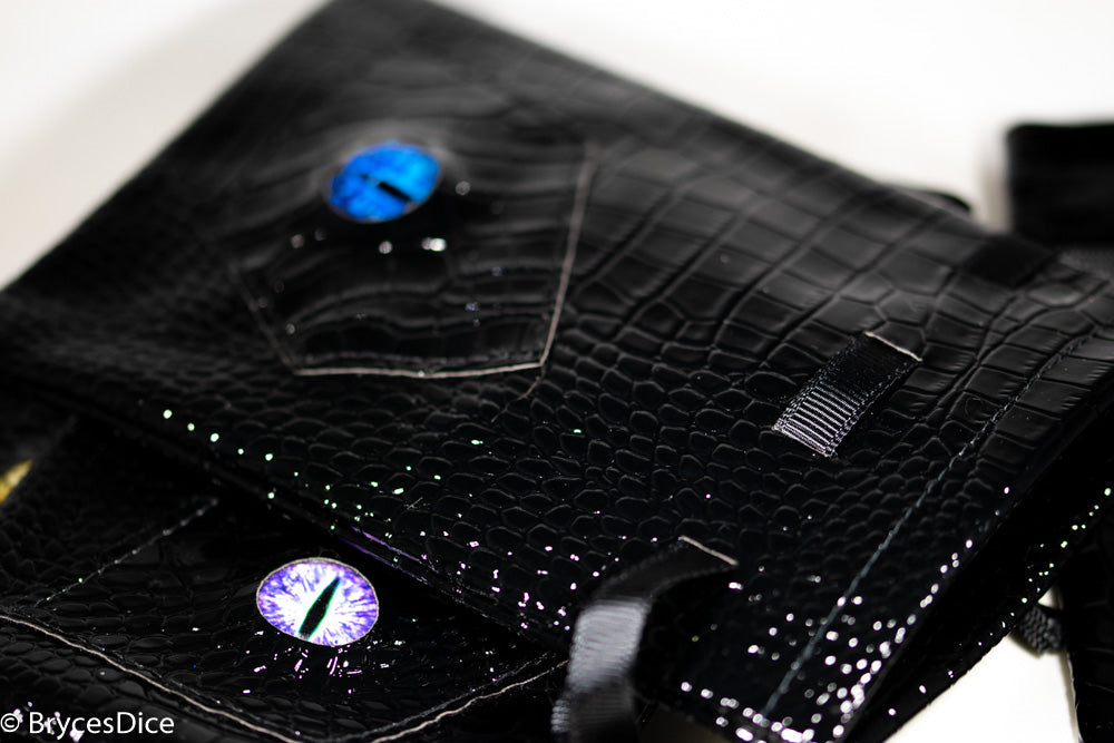 Dragon Scale Dice Bag 6x4 Inch w/Dragon Eye (red color eye)