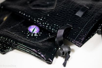 Dragon Scale Dice Bag 6x4 Inch w/Dragon Eye (red color eye)