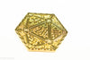 Gold d2 Coin Shaped like d20 Solid Gold Color