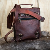 Ultimate Campaign Leather Book Bag - Brown