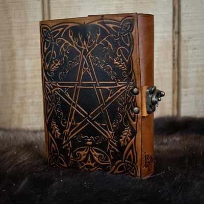 Earth Pentacle Leather Journal