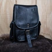 "The Cottage" Leather Mini Backpack - Black