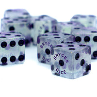 10-Pack BrycesDice 16mm Glitter d6 (Purple) Square Edge