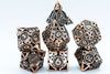 Rustic Copper Deadly Arrow Dice | 7-Dice RPG Set High Visibility