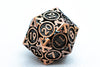 Rustic Copper Deadly Arrow Dice | 7-Dice RPG Set High Visibility