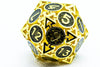 Gold w/Black Deadly Arrow Dice | 7-Dice RPG Set High Visibility