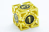 Gold w/Black Deadly Arrow Dice | 7-Dice RPG Set High Visibility