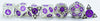 Guardian Silver w/Purple Deadly Arrow Dice | 7-Dice RPG Set High Visibility