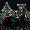 Dragonguard Hollow Metal Dice Set - Emerald and Bronze