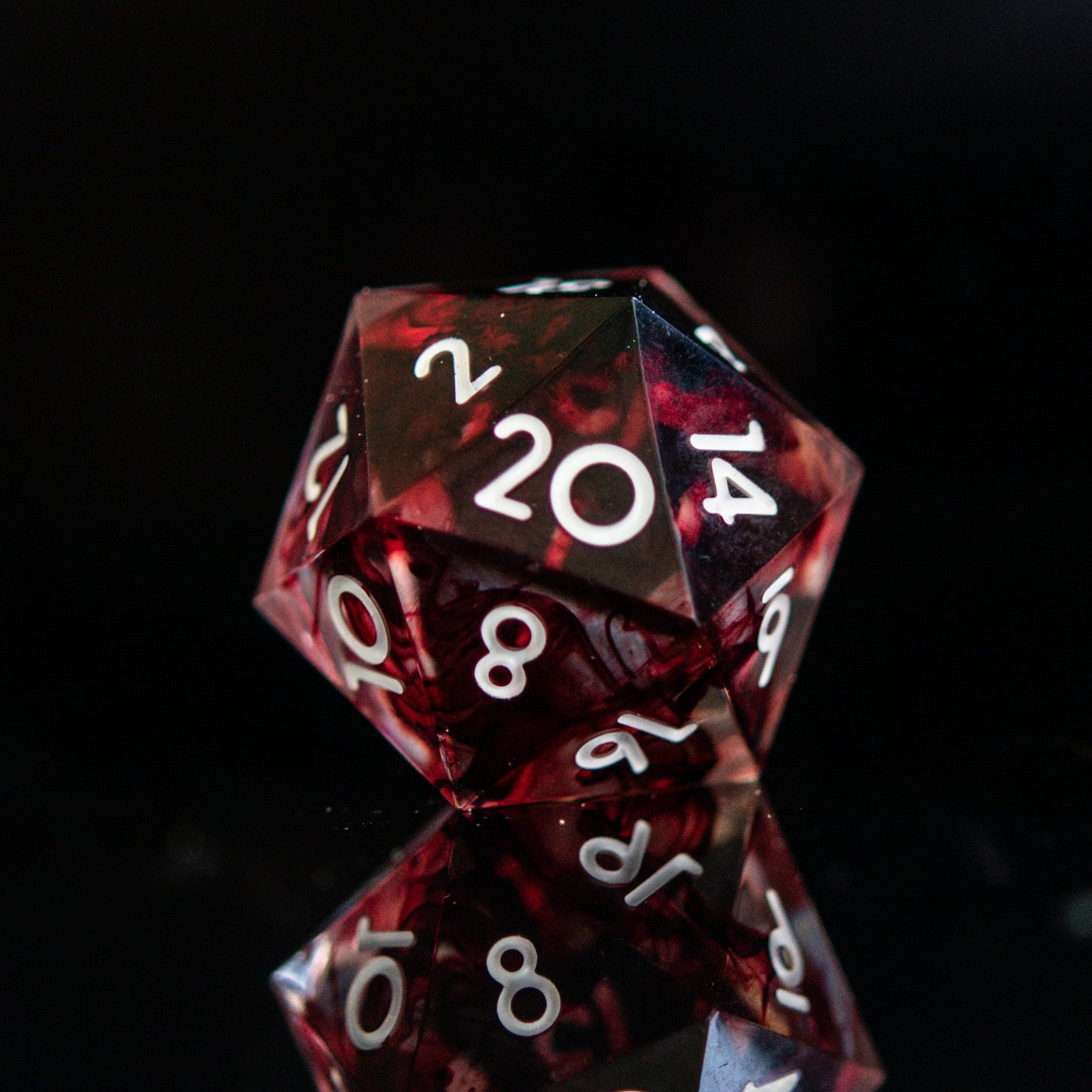 Bloodbath Sharp-Edged Resin Dice Set – 7-Piece Polyhedral RPG Dice