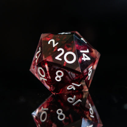 Bloodbath Sharp-Edged Resin Dice Set – 7-Piece Polyhedral RPG Dice