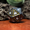 Cleric's Shadow Domain Black And Gold Metal Dice Set