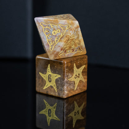Siren's Song Fossilized Coral Dice Set