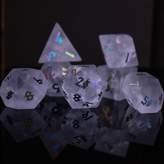 Bifrost Raised Lava Glass Dice Set – 7-Piece Polyhedral RPG Dice