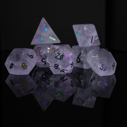 Bifrost Raised Lava Glass Dice Set – 7-Piece Polyhedral RPG Dice