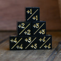 +1/+1 Counter Dice- Black, 6ct.