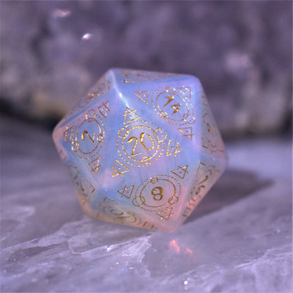 Spellcaster Opalite Stone Dice Set