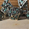 Legends of Valhalla - Silver and Blue Hollow Metal Dice Set